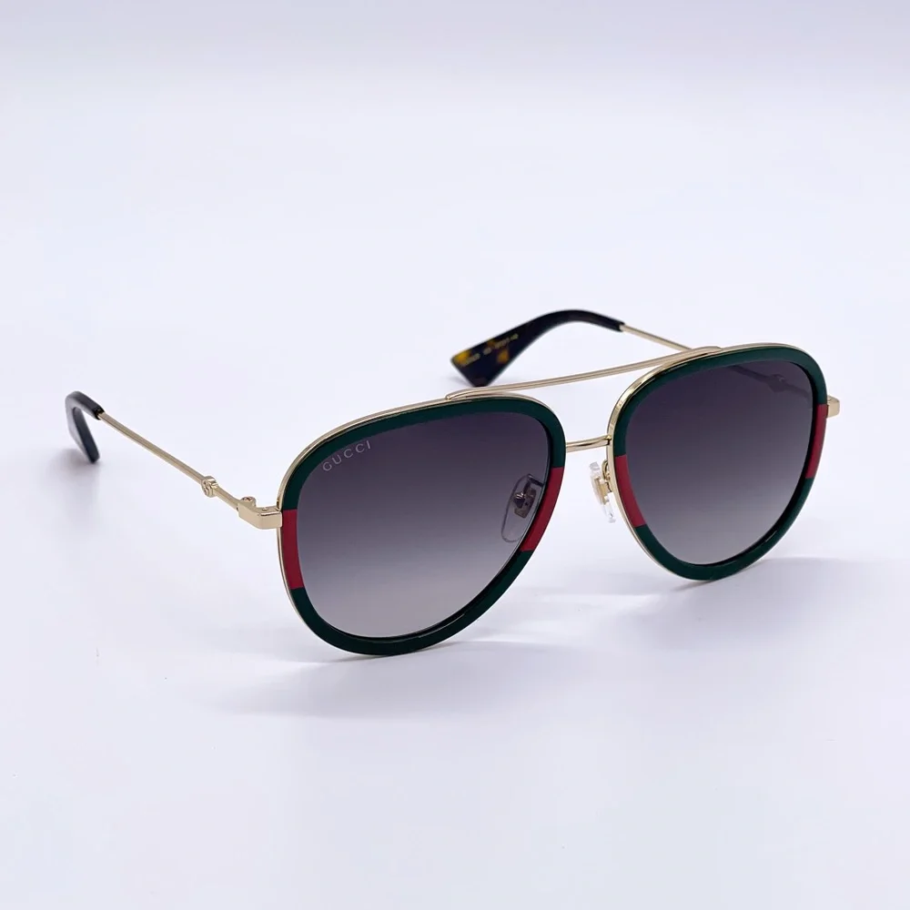 NEW GUCCI GG0062S 003 AVIATOR FRAME SUNGLASSES GUCCI